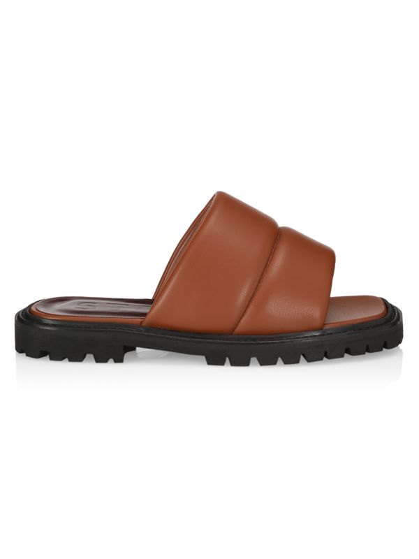 Staud Astro Padded Vegan Leather Slides